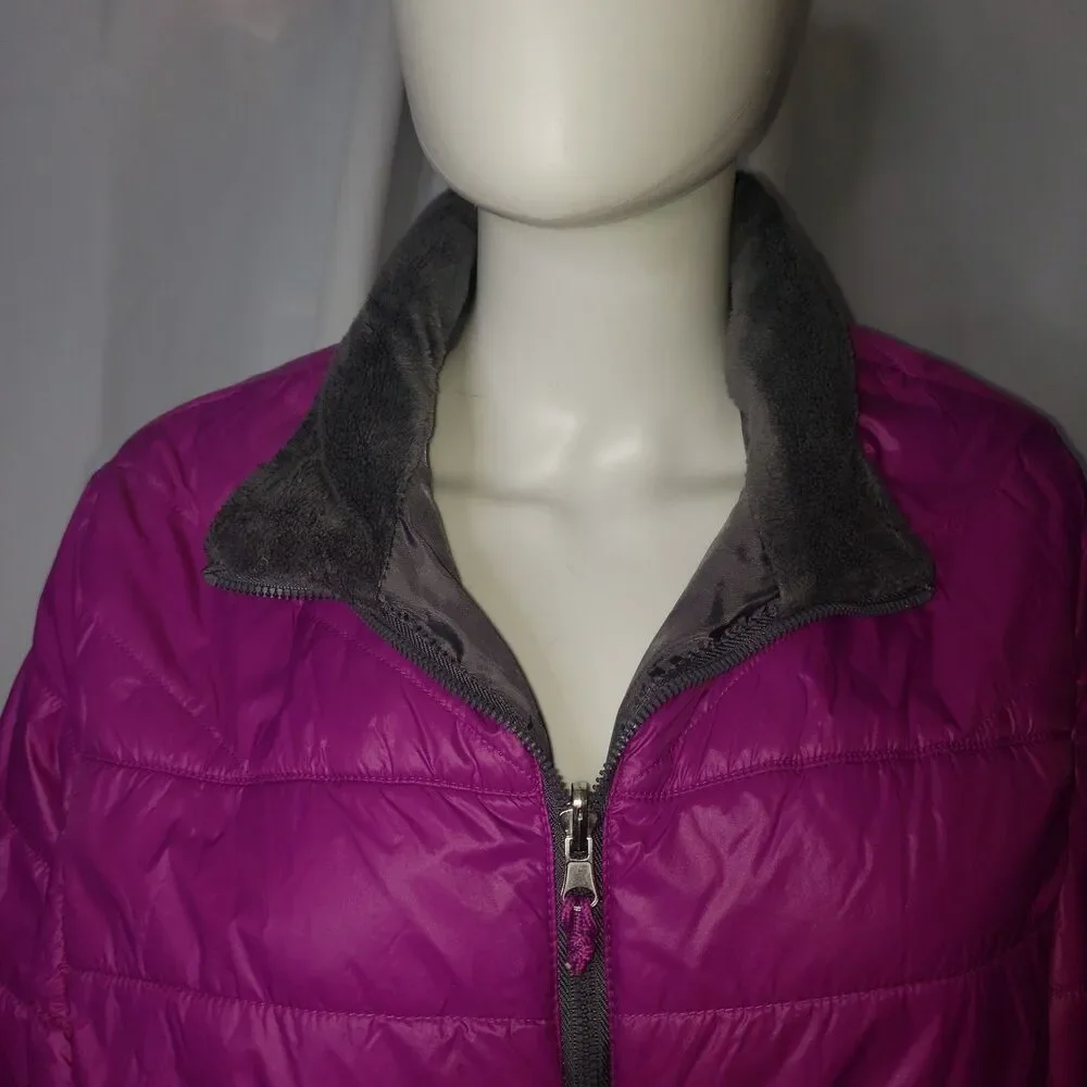 FREE COUNTRY Purple Puffer Jacket Coat Womens Plus Size 2X - Picture 3 of 10